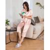 Ekouaer Womens Satin Pajamas Silk Capri Pjs 2 Piece Lounge Sets Short Sleeve Button Down Sleepwear(Light Pink)