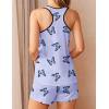 Ekouaer Womens Tank Top Pajama Set Comfy Sleeveless Sleepwear Racerback Cami and Shorts Pjs 2 Piece Summer Loungewear(Blue Butterfly)