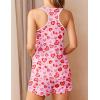 Ekouaer Womens Tank Top Pajama Set Comfy Sleeveless Sleepwear Racerback Cami and Shorts Pjs 2 Piece Summer Loungewear(Leopard Heart)