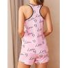 Ekouaer Womens Tank Top Pajama Set Comfy Sleeveless Sleepwear Racerback Cami and Shorts Pjs 2 Piece Summer Loungewear(Pink Love)
