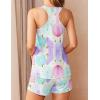 Ekouaer Womens Tank Top Pajama Set Comfy Sleeveless Sleepwear Racerback Cami and Shorts Pjs 2 Piece Summer Loungewear(Star and Moon)