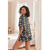 Ekouaer Women’s Waffle Knit Two Piece Lounge Set, Soft Matching Outfits for Daily Wear, Casual Shorts Set with Pocket(Black Pumpkin Print)
