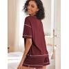 Ekouaer Women’s Waffle Knit Two Piece Lounge Set, Soft Matching Outfits for Daily Wear, Casual Shorts Set with Pocket(Date Red)