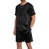 Black Small Striped