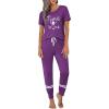 Ekouaer Womens Pajamas Set 2 Piece Lounge Pj Set Short Sleeve Sleepwear Tops with Joggers Pants Loungewear Print Nightwear(Pattern2)