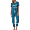 Ekouaer Womens Pajamas Set 2 Piece Lounge Pj Set Short Sleeve Sleepwear Tops with Joggers Pants Loungewear Print Nightwear(Pattern3)