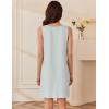 Ekouaer 3 Pack Nightgowns for Women Sleeveless Sleepwear Button Down Nightshirt Wide Strap Tank Sleep Shirt S-3XL(Black+light Blue+pink)
