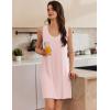 Ekouaer 3 Pack Nightgowns for Women Sleeveless Sleepwear Button Down Nightshirt Wide Strap Tank Sleep Shirt S-3XL(Black+light Blue+pink)