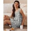 Ekouaer 3 Pack Nightgowns for Women Sleeveless Sleepwear Button Down Nightshirt Wide Strap Tank Sleep Shirt S-3XL(Blue Leopard+purple Print+pentagram)