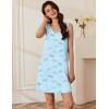 Ekouaer 3 Pack Nightgowns for Women Sleeveless Sleepwear Button Down Nightshirt Wide Strap Tank Sleep Shirt S-3XL(Butterfly+hearts+pink Print)