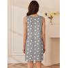 Ekouaer 3 Pack Nightgowns for Women Sleeveless Sleepwear Button Down Nightshirt Wide Strap Tank Sleep Shirt S-3XL(Butterfly+navy Moon+grey Star)