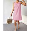 Ekouaer Cotton Nightgowns for Women Sleeveless Night Gown Tank Sleepshirt Wide Strap V Neck Nightshirt S-3XL(Coral Pink)