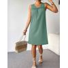 Ekouaer Cotton Nightgowns for Women Sleeveless Night Gown Tank Sleepshirt Wide Strap V Neck Nightshirt S-3XL(Green)