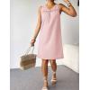 Ekouaer Cotton Nightgowns for Women Sleeveless Night Gown Tank Sleepshirt Wide Strap V Neck Nightshirt S-3XL(Light Pink)