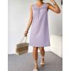 Ekouaer Cotton Nightgowns for Women Sleeveless Night Gown Tank Sleepshirt Wide Strap V Neck Nightshirt S-3XL(Lilac)