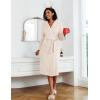 Ekouaer Fleece Robes for Women with Hooded Warm Soft Cozy Long Plush Bathrobe S-XXL(B-beige)
