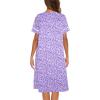 Ekouaer House Dress for Women with Pockets Button Down Duster Housecoat Short Sleeve Mumu Nightgown S-XXXL(Purple Dots)
