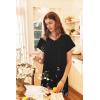 Ekouaer Long Nightgown Women’s Loungewear Short Sleeve Sleepwear Full Length Sleep Shirt with Pockets(Black Floral)