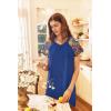Ekouaer Long Nightgown Women’s Loungewear Short Sleeve Sleepwear Full Length Sleep Shirt with Pockets(Blue Floral)