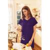 Ekouaer Long Nightgown Women’s Loungewear Short Sleeve Sleepwear Full Length Sleep Shirt with Pockets(Dark Violet)