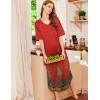 Ekouaer Long Nightgown, Womens V Neck Loungewear Oversized Sleepwear Loose Sleep Dress S-4XL(Peacock Feather)