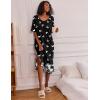 Ekouaer Long Nightgown for Women Short Sleeve Sleepwear Plus Size Loungewear with Pockets M-5XL(Butterfly)