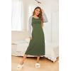 Ekouaer Long Sleeve Nightgowns for Women Calf Length Sleep Shirts Crew Neck Soft Nightshirts S-XXL(Army Green Coffee)