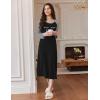Ekouaer Long Sleeve Nightgowns for Women Calf Length Sleep Shirts Crew Neck Soft Nightshirts S-XXL(Black Let Me Sleep)