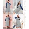 Ekouaer Long Sleeve Nightgowns for Women Calf Length Sleep Shirts Crew Neck Soft Nightshirts S-XXL(Light Grey Cat)