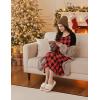 Ekouaer Long Sleeve Nightgowns for Women Calf Length Sleep Shirts Crew Neck Soft Nightshirts S-XXL(Red Black Plaid)