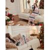 Ekouaer Long Sleeve Nightgowns for Women Calf Length Sleep Shirts Crew Neck Soft Nightshirts S-XXL(Red Christmas Deer)