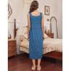 Ekouaer Long Sleeveless Nightgowns for Women Ladies Night Gown Embroidery Sleepdress Tank Nightdress Victorian Sleepshirt(Blue Paw)