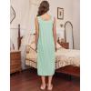 Ekouaer Long Sleeveless Nightgowns for Women Ladies Night Gown Embroidery Sleepdress Tank Nightdress Victorian Sleepshirt(Green)