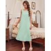 Ekouaer Long Sleeveless Nightgowns for Women Ladies Night Gown Embroidery Sleepdress Tank Nightdress Victorian Sleepshirt(Green)