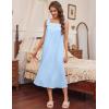 Ekouaer Long Sleeveless Nightgowns for Women Ladies Night Gown Embroidery Sleepdress Tank Nightdress Victorian Sleepshirt(Light Blue)
