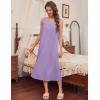 Ekouaer Long Sleeveless Nightgowns for Women Ladies Night Gown Embroidery Sleepdress Tank Nightdress Victorian Sleepshirt(Lilac)