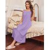 Ekouaer Long Sleeveless Nightgowns for Women Ladies Night Gown Embroidery Sleepdress Tank Nightdress Victorian Sleepshirt(Lilac)