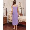Ekouaer Long Sleeveless Nightgowns for Women Ladies Night Gown Embroidery Sleepdress Tank Nightdress Victorian Sleepshirt(Lilac)