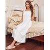 Ekouaer Long Sleeveless Nightgowns for Women Ladies Night Gown Embroidery Sleepdress Tank Nightdress Victorian Sleepshirt(White)