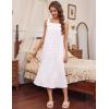 Ekouaer Long Sleeveless Nightgowns for Women Ladies Night Gown Embroidery Sleepdress Tank Nightdress Victorian Sleepshirt(White Floral)
