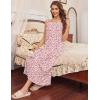Ekouaer Long Sleeveless Nightgowns for Women Ladies Night Gown Embroidery Sleepdress Tank Nightdress Victorian Sleepshirt(White Pink Floral)