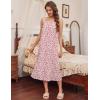Ekouaer Long Sleeveless Nightgowns for Women Ladies Night Gown Embroidery Sleepdress Tank Nightdress Victorian Sleepshirt(White Pink Floral)