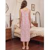 Ekouaer Long Sleeveless Nightgowns for Women Ladies Night Gown Embroidery Sleepdress Tank Nightdress Victorian Sleepshirt(White Pink Floral)