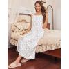 Ekouaer Long Sleeveless Nightgowns for Women Ladies Night Gown Embroidery Sleepdress Tank Nightdress Victorian Sleepshirt(White Purple Floral)