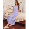 Ekouaer Long Sleeveless Nightgowns for Women Ladies Night Gown Embroidery Sleepdress Tank Nightdress Victorian Sleepshirt(White Purple Point)