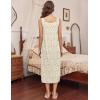 Ekouaer Long Sleeveless Nightgowns for Women Ladies Night Gown Embroidery Sleepdress Tank Nightdress Victorian Sleepshirt(Yellow Floral)
