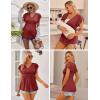 Ekouaer Maternity Shirts 3 Packs Flying Short Sleeve Nursing Tops Pregnancy Clothes(Black+army Green+wine Red(3pcs))