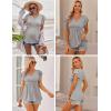 Ekouaer Maternity Shirts 3 Packs Flying Short Sleeve Nursing Tops Pregnancy Clothes(Light Grey + Black + Pink(3pcs))