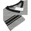 Ekouaer Men’s Nightshirt Comfy Nightwear Big&Tall V Neck Short Sleeve Soft Loose Pajama Sleep Shirt(Light Grey)
