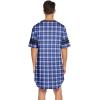 Ekouaer Men’s Nightshirt Comfy Nightwear Big&Tall V Neck Short Sleeve Soft Loose Pajama Sleep Shirt(Pattern 5)